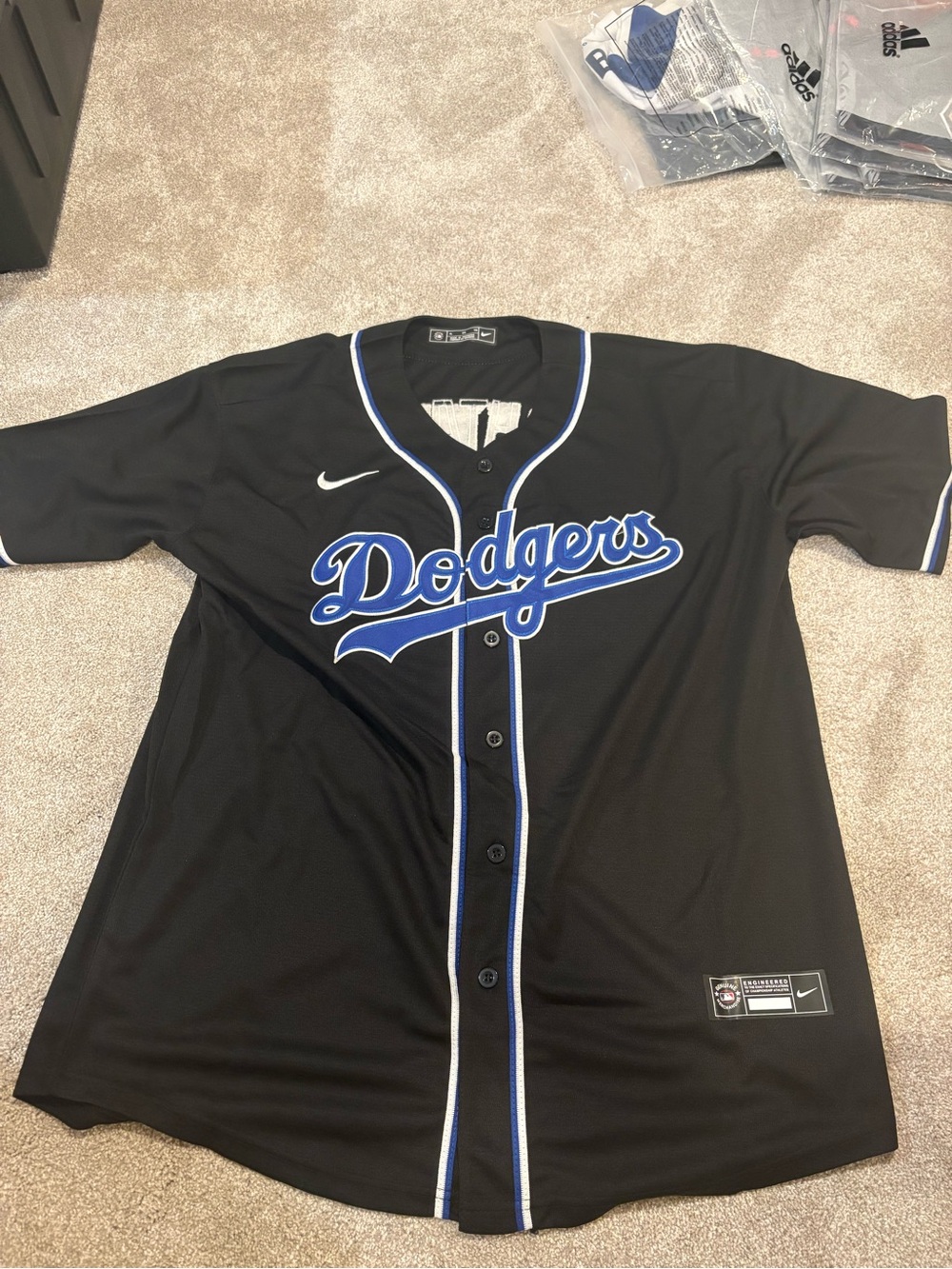 MLB Black Jersey with Royal Blue and White Trim ohtani #17 jersey